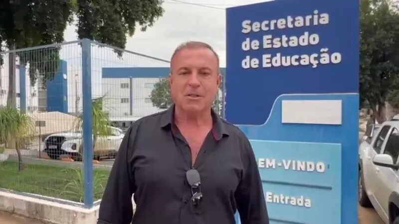 Prefeito de Marcelândia firma compromisso para reforma de escola e quadra poliesportiva