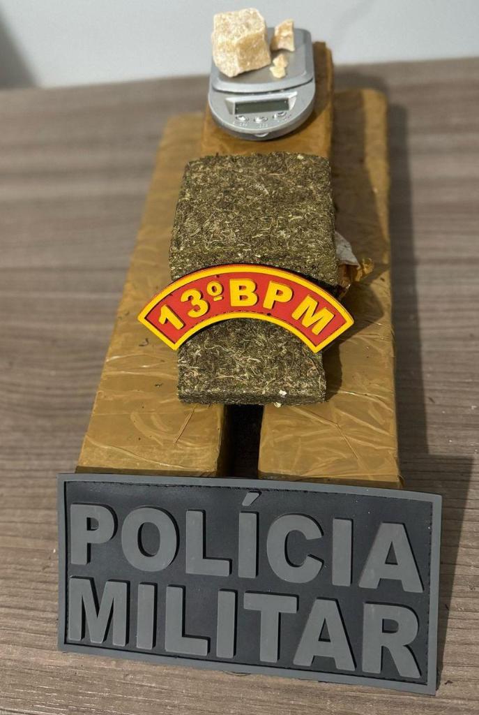Polícia Militar prende homem por tráfico de drogas e porte ilegal de arma