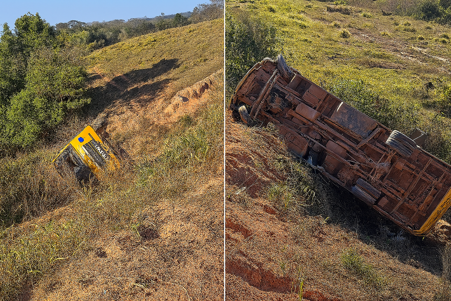 Acidente com ônibus escolar deixa feridos em estrada rural de Paranaíta