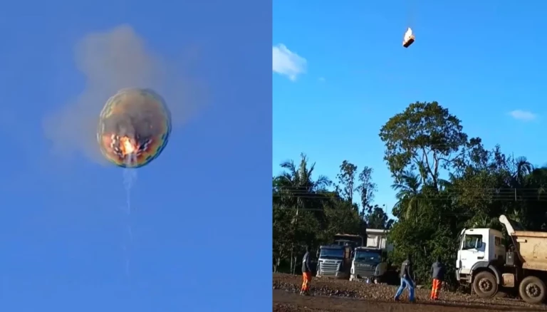 SC: Sobreviventes de acidente de balão pularam para se salvar