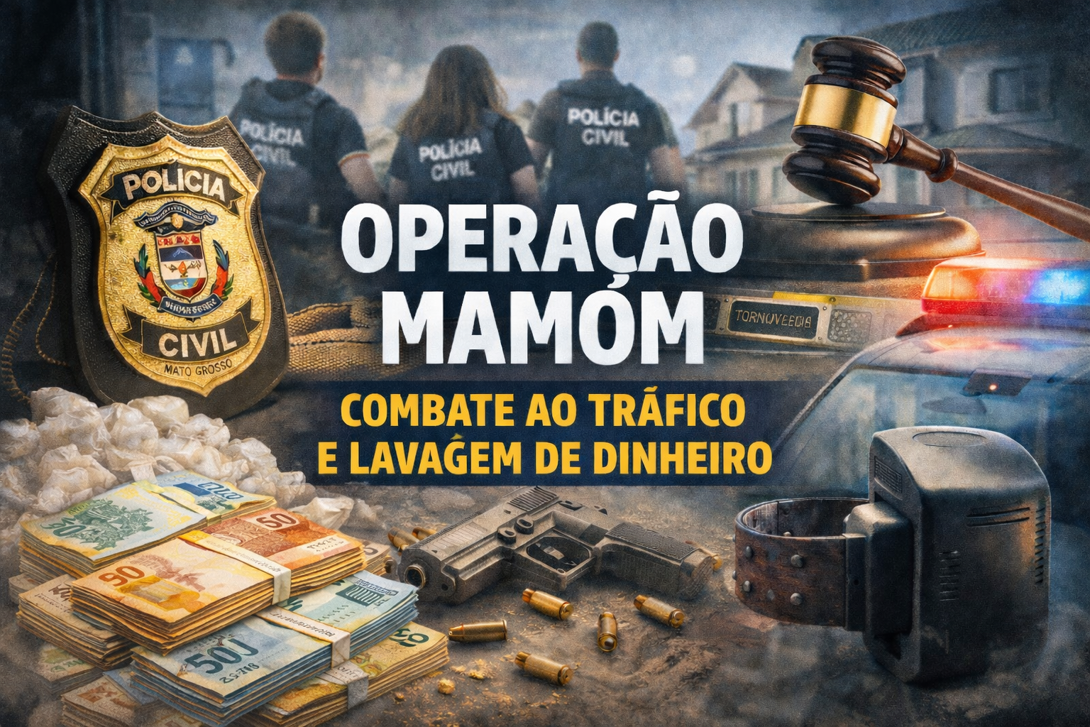 Segunda fase da Operação Mamom mira suspeitos de tráfico, lavagem de dinheiro e associação criminosa em Cuiabá