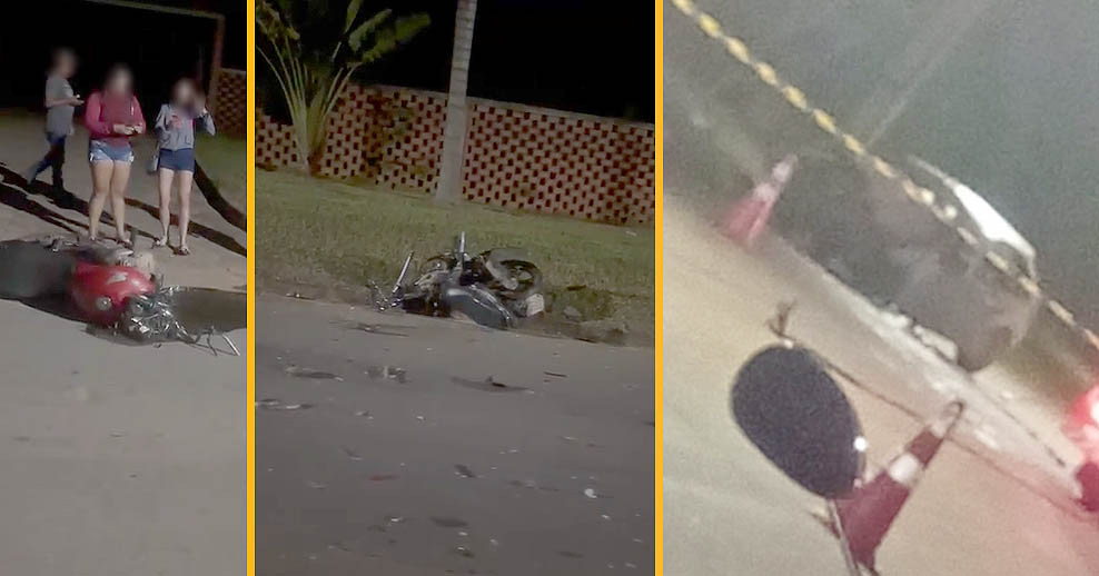 Colisão entre motos e carro deixa dois mortos e três feridos em Alta Floresta