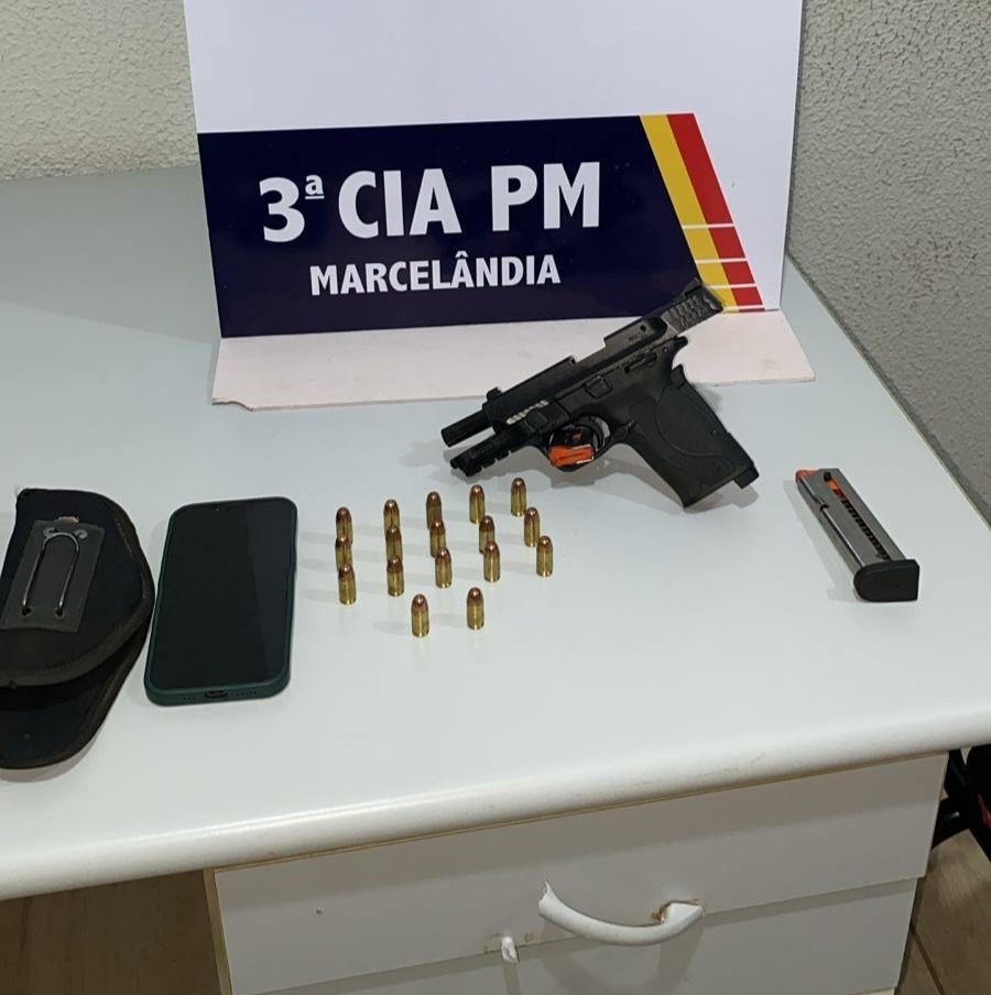 Homem é capturado com arma e munições após perseguição em Marcelândia