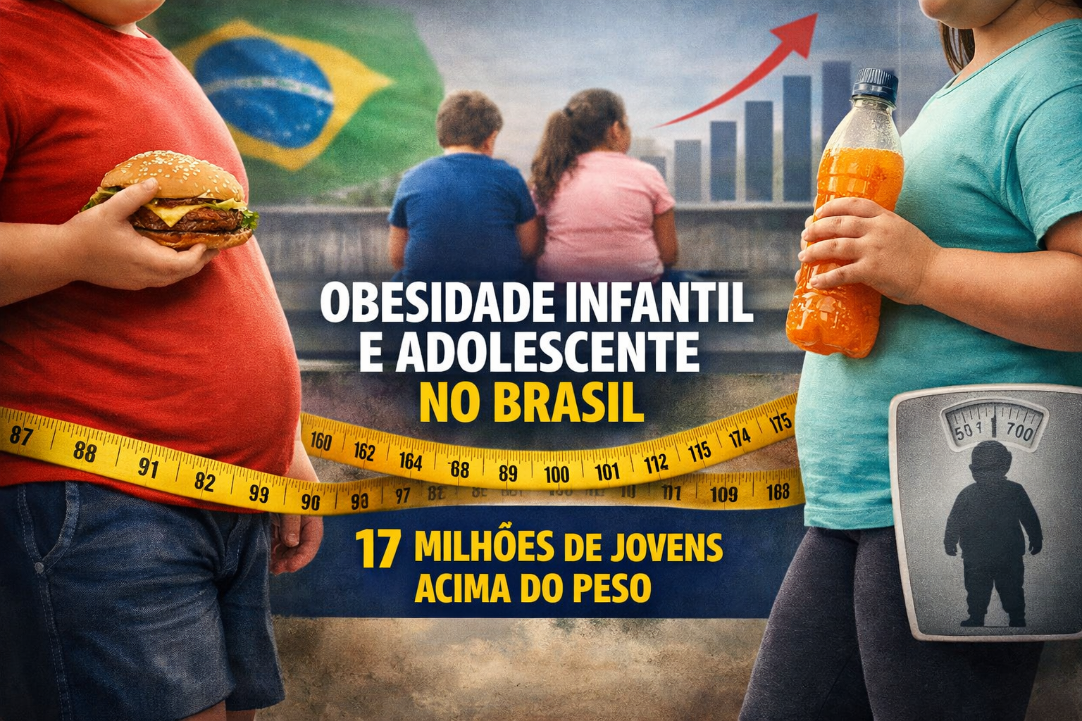 Excesso de peso já atinge milhões de crianças e adolescentes no Brasil, aponta relatório