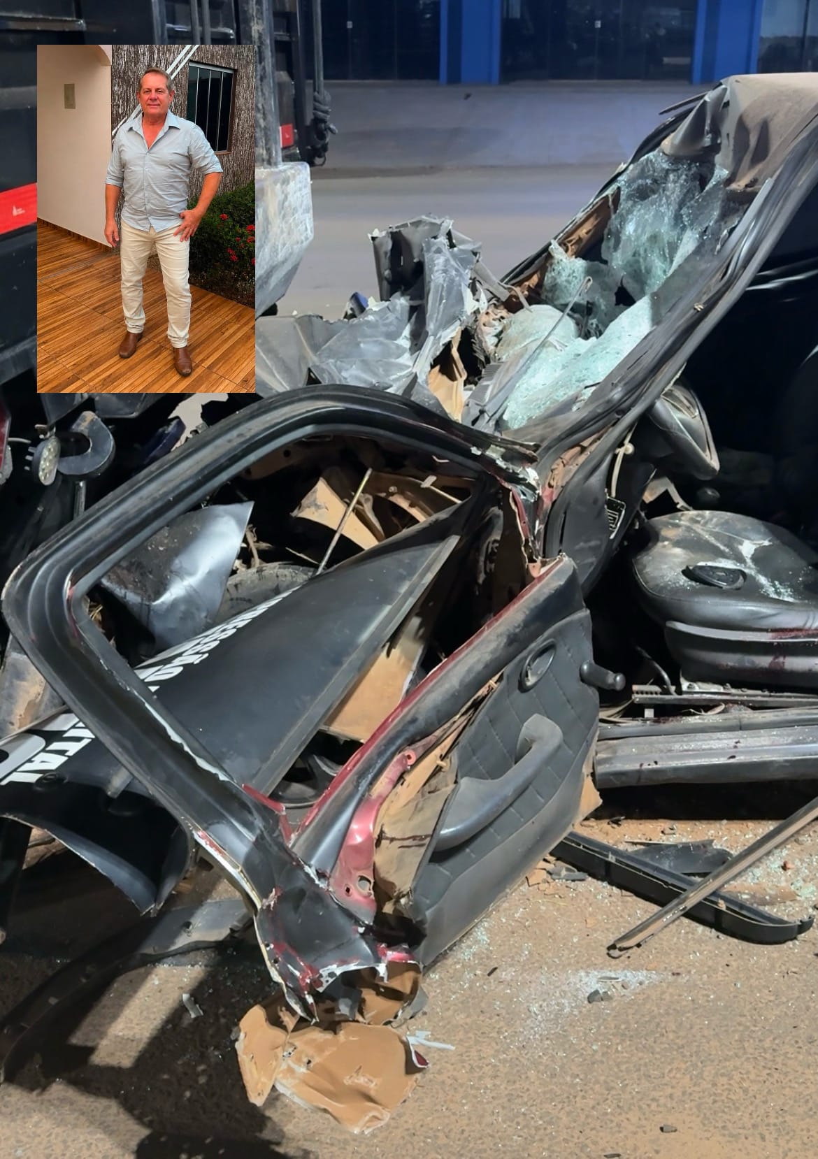 Empresário morre após bater picape na traseira de caminhão estacionado em avenida de Juína