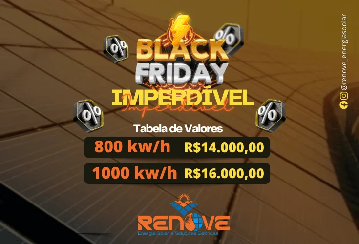 Black Friday Renove Energia Solar: Aproveite as Ofertas Imperdíveis em Soluções Elétricas!