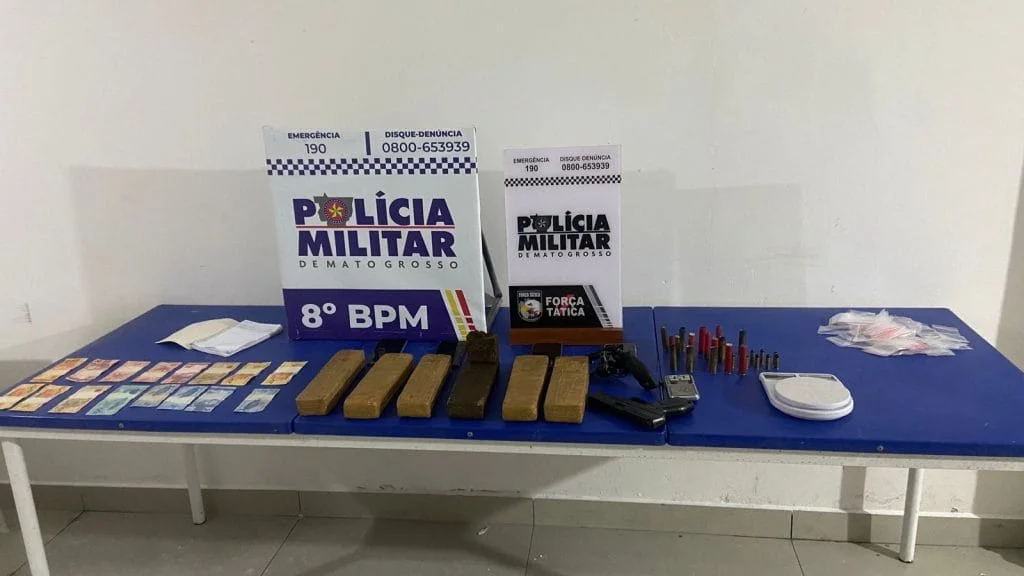 Cinco pessoas são presas por tráfico de drogas e posse ilegal de armas em Alta Floresta