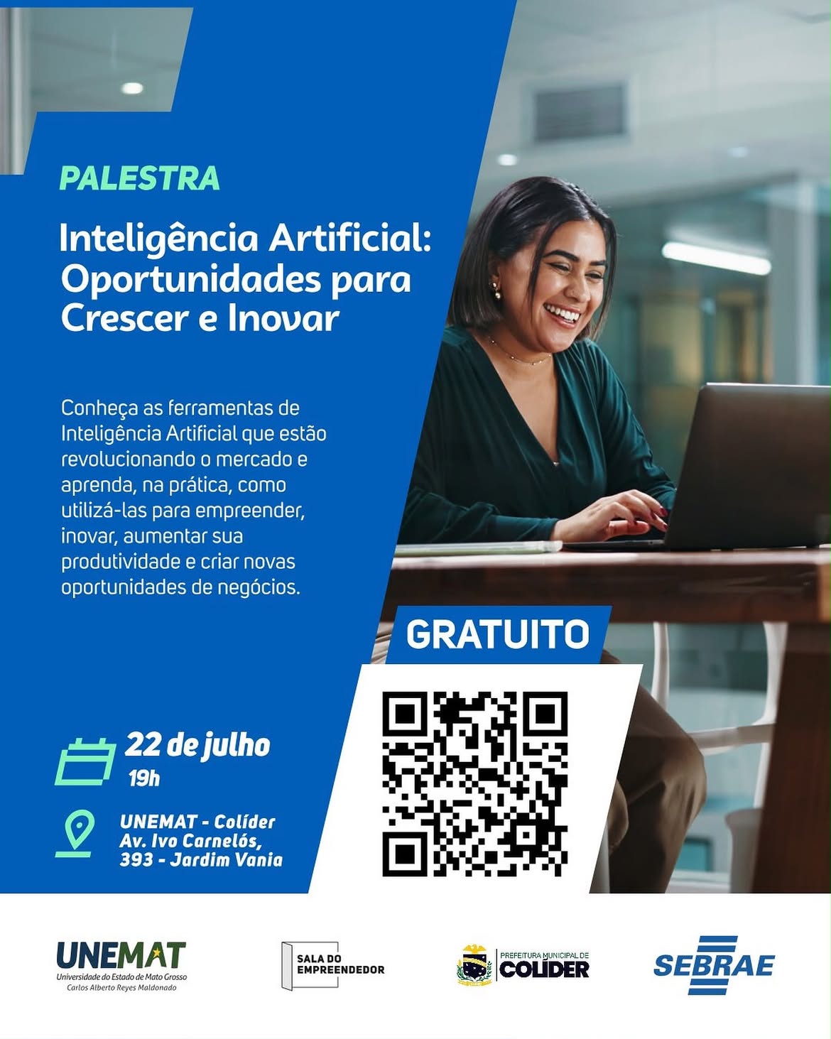 Quer crescer no mercado? Inteligência Artificial chega ao centro do debate em palestra gratuita na UNEMAT em Colíder