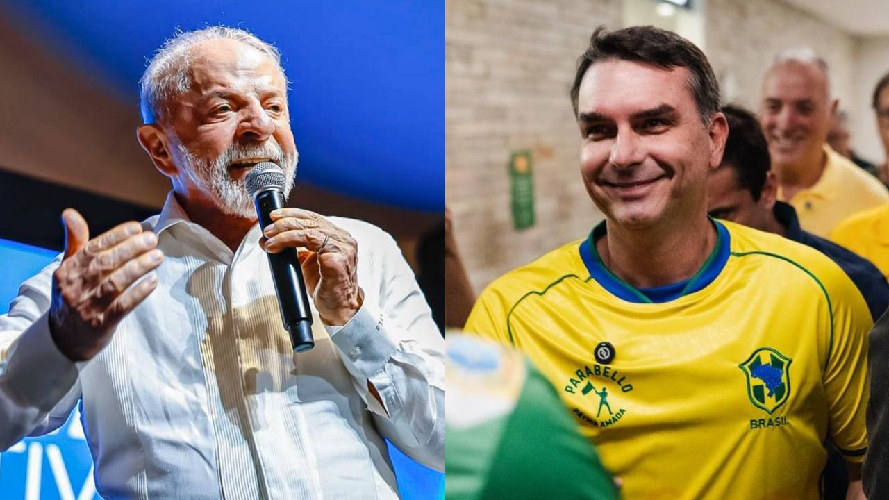 Lula tem 45% contra 37% de Flávio em pesquisa para 2º turno