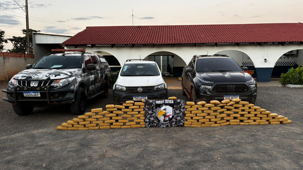 Polícia Militar apreende 146 tabletes de maconha em Campo Novo do Parecis