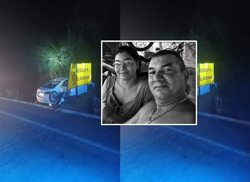 Pai e filha morrem em colisão frontal de motocicleta na BR-070