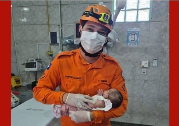 Ação rápida dos Bombeiros salva recém-nascida após engasgo