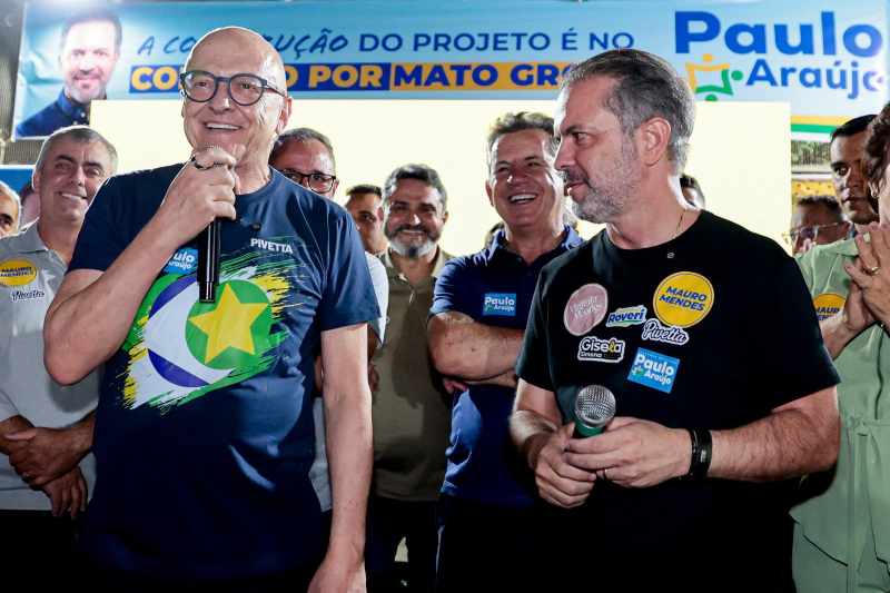 Em evento político, Pivetta e Mauro lembram de pegar estado quebrado – veja o video