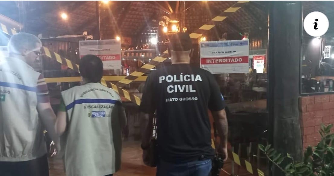 Restaurante é interditado pela terceira vez em Cuiabá após insistir em funcionar com água contaminada e graves irregularidades sanitárias